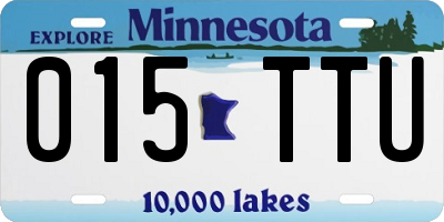 MN license plate 015TTU