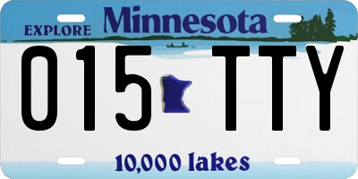 MN license plate 015TTY