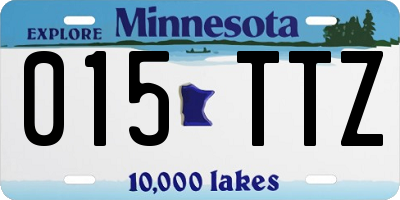 MN license plate 015TTZ