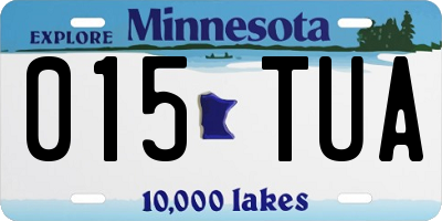MN license plate 015TUA
