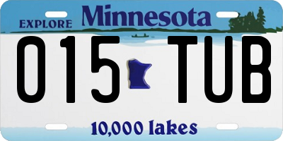 MN license plate 015TUB