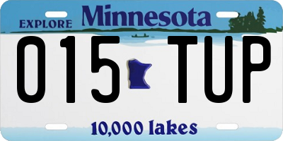 MN license plate 015TUP
