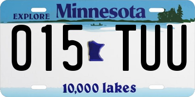 MN license plate 015TUU