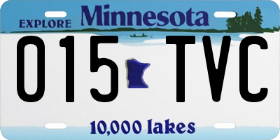 MN license plate 015TVC