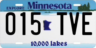 MN license plate 015TVE
