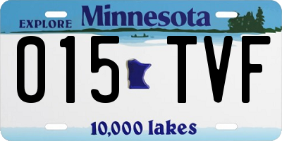 MN license plate 015TVF