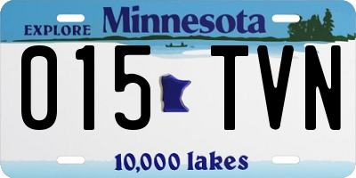 MN license plate 015TVN