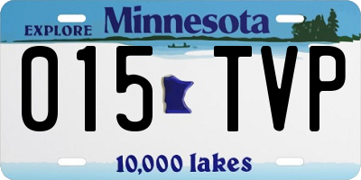 MN license plate 015TVP