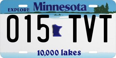 MN license plate 015TVT