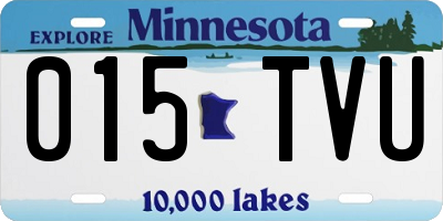 MN license plate 015TVU