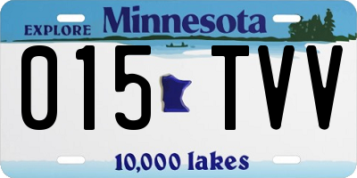 MN license plate 015TVV