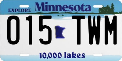 MN license plate 015TWM