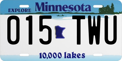 MN license plate 015TWU