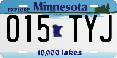 MN license plate 015TYJ
