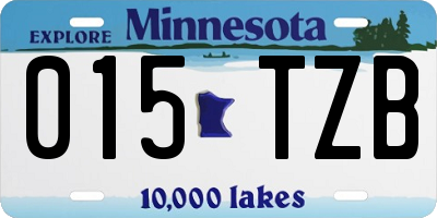MN license plate 015TZB