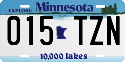 MN license plate 015TZN