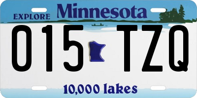 MN license plate 015TZQ