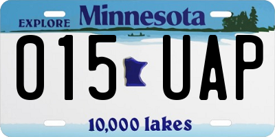 MN license plate 015UAP