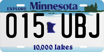 MN license plate 015UBJ