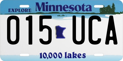 MN license plate 015UCA