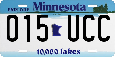 MN license plate 015UCC