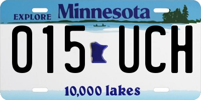 MN license plate 015UCH