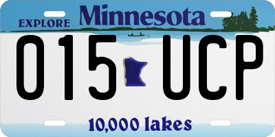 MN license plate 015UCP