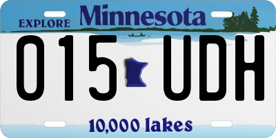 MN license plate 015UDH