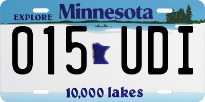 MN license plate 015UDI