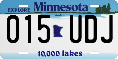 MN license plate 015UDJ