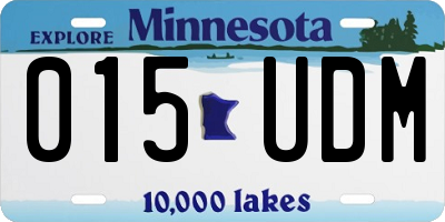 MN license plate 015UDM