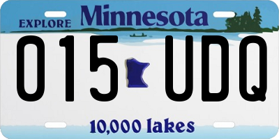 MN license plate 015UDQ