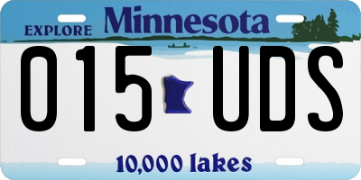 MN license plate 015UDS