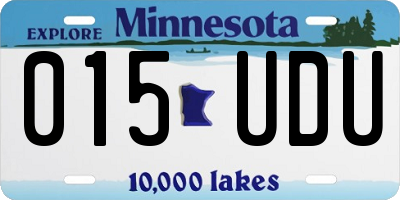 MN license plate 015UDU