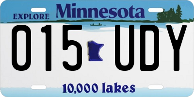MN license plate 015UDY