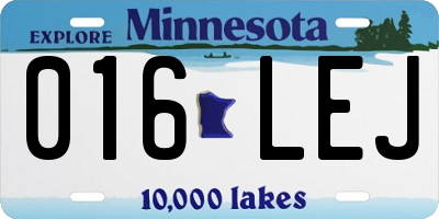 MN license plate 016LEJ