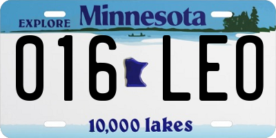 MN license plate 016LEO
