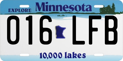 MN license plate 016LFB