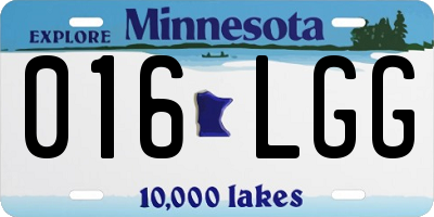 MN license plate 016LGG