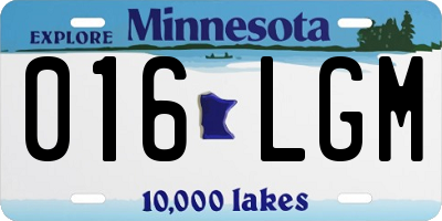 MN license plate 016LGM