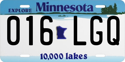 MN license plate 016LGQ