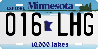 MN license plate 016LHG