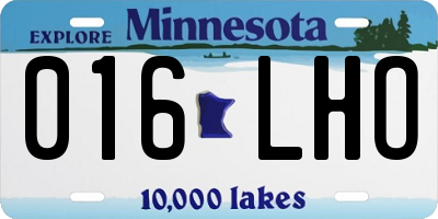 MN license plate 016LHO