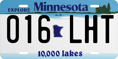 MN license plate 016LHT