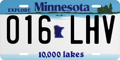 MN license plate 016LHV