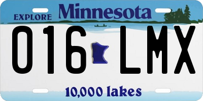 MN license plate 016LMX