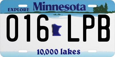 MN license plate 016LPB