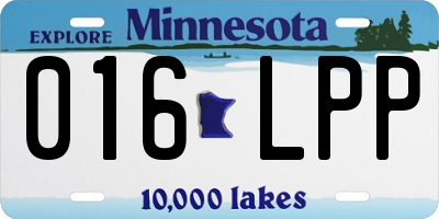 MN license plate 016LPP