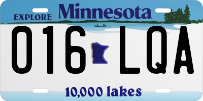 MN license plate 016LQA
