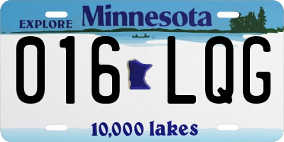 MN license plate 016LQG